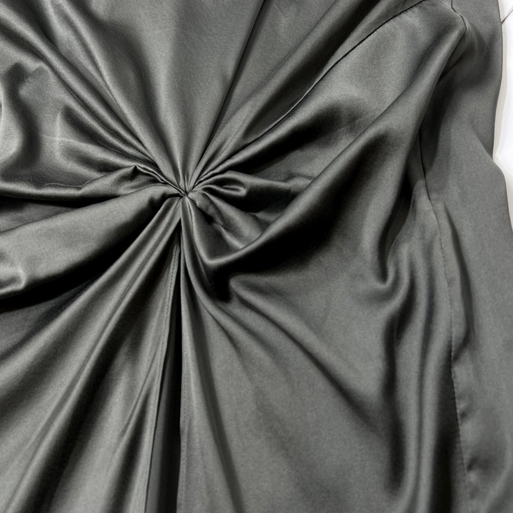 SKIMS‎ Silk Slip Dress Maxi High Slit Gunmetal   3X - Picture 5 of 11